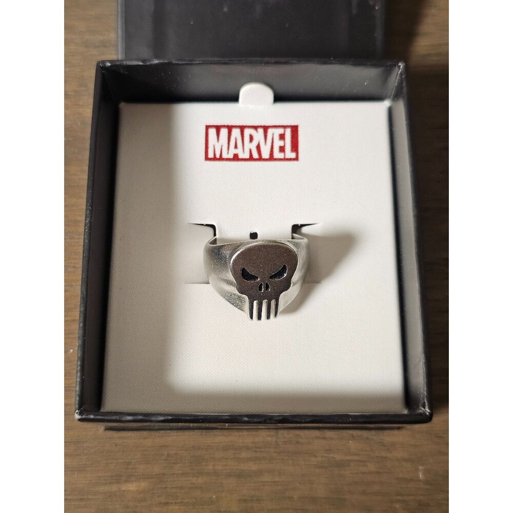 Marvel Comics Unisex Punisher Skull Stainless Steel Ring Size 12